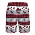 thumbnail image 6 of Naloa Buffalo Plaid Forest Men's Beach Shorts, Surfing shorts, Swim trunks, Quick Dry Swim Trunks for Surfing Beach Fun - Small, 6 of 9