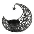 thumbnail image 3 of Metal Candle Holder, Exquisite Craftsmanship Moon Candlestick Multifunction Wide Use  For Bedrooms Black, 3 of 8