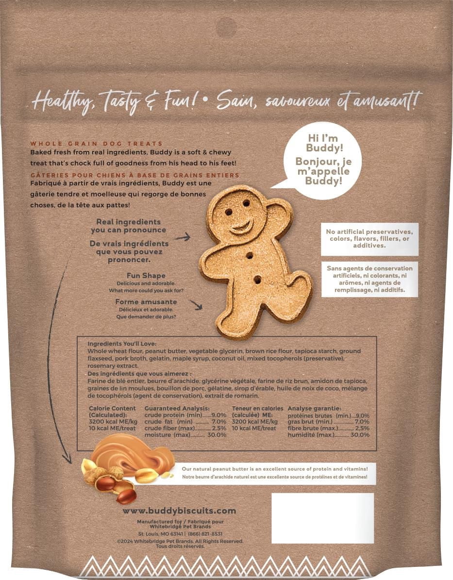 Buddy Biscuits Softies Soft & Chewy Dog Treats, Peanut Butter, . Pouch 4.99kg