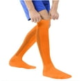 thumbnail image 4 of Gpaecead High Football Socks Multiple Sizes Over the Knee Baseball Anti-Slip Extra Long Socks for Youth Men L Orange, 4 of 4