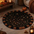 thumbnail image 5 of sruoe Halloween Creepy Visual Effect Round Floor Rug, Ghost Printed Polyester Doormat, Halloween Room Decor for Indoor Home Layout, Holiday Party, 5 of 7