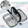 thumbnail image 5 of Travel Organizer Bag Wire Cable Storage Organizers Pouch Carry Case Waterproof Double Layers Data Cables USB Portable Power Storages, 5 of 14