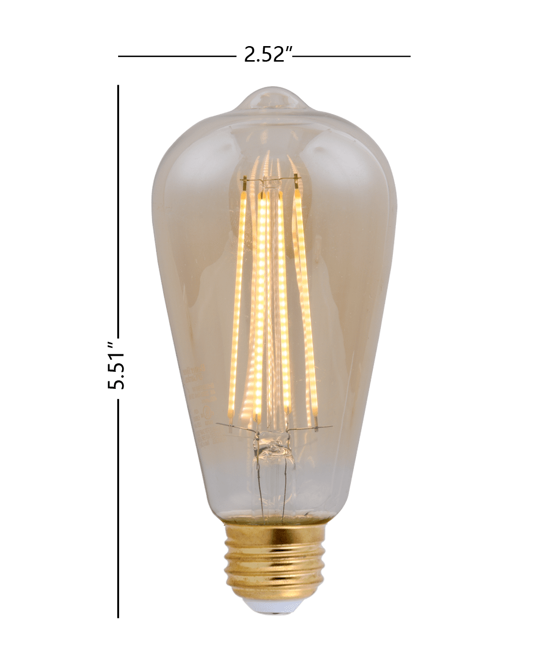Better Homes & Gardens LED Vintage Style Light ST19 40 Watts Classic Filament, Medium Base, Dimmable, Pack CA - Walmart.com