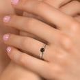 thumbnail image 4 of Gem Stone King 925 Silver and 10K Rose Gold Brown Smoky Quartz Solitaire Engagement Ring for Women | 0.50 Cttw | Round 5MM | Gemstone Birthstone | Size 9, 4 of 6