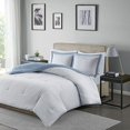 thumbnail image 1 of Madison Park Hayden Reversible Stripe Down Alternative Comforter Mini Set Blue King/Cal King, 1 of 4