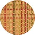 thumbnail image 1 of Ahgly Company Machine Washable Indoor Round Transitional Orange Red Orange Area Rugs, 7' Round, 1 of 7