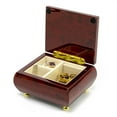 thumbnail image 2 of Gorgeous Wood Tone Classic Beveled Top Music Jewelry Box - Beautiful in My Eyes - SWISS, 2 of 2