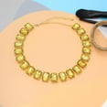 thumbnail image 5 of Rhinestone Gemstone Choker Collar Necklace for Women Sparkly Colorful Emerald Neck Chain Statement Necklace, 5 of 6