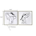 thumbnail image 2 of Framed Canvas Wall Art Lady In Large Hat - Set of 2, 2 of 3
