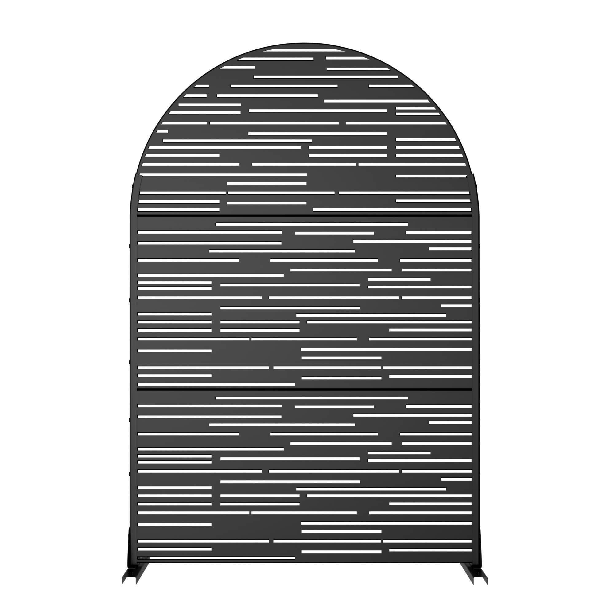 MAYEERTY 72x47 Black Outdoor Natural Privacy Panel Screen, 3 Piece Set Natural Folding Divider for Backyard and Garden