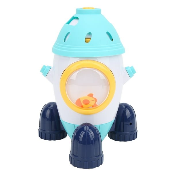 Juguete de rociador de agua, juguete de rociador de cohete espacial, juguete de agua para salpicaduras, agua de rociador de cohete espacial, parte superior de la línea
