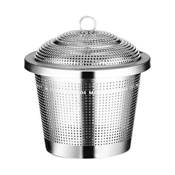 unbranded De Té Acero Inoxidable Para Té De Hierbas Y Café Molido Plano Color Plateado
