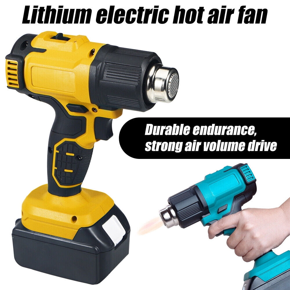 Rowyig 120W Rechargeable Cordless Electric Heat Gun, with 2 speed, Yellow
