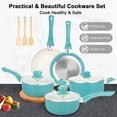 thumbnail image 2 of M MELENTA Pots and Pans Set Nonstick, 11pcs Kitchen Cookware Sets Induction Cookware, Ceramic Non Stick Cooking Set, Stay Cool Handle & Bamboo Kitche, 2 of 6