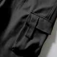 thumbnail image 4 of Muscularfit Elastic Waist Men Pants Cargo Joggers Sports Pants Outdoor Hiking Mens Casual Pants Taper Black Low Rise Active Fit Size L, 4 of 5