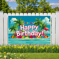 thumbnail image 6 of Tropical Island Themed Happy Birthday Banner Backdrop Party Decorations Photography Props for Birthday Party Beach Party Summer Party, 6 of 8
