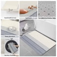 thumbnail image 6 of Black Beige Striped Bath Mat 3 Piece Bathroom Rug Set, Farmhouse Stripes Non Slip Bath Rug Contour Mat and Toilet Lid Cover, Absorbent Shower Mats Soft Bath Rugs and Mats Sets, 6 of 8