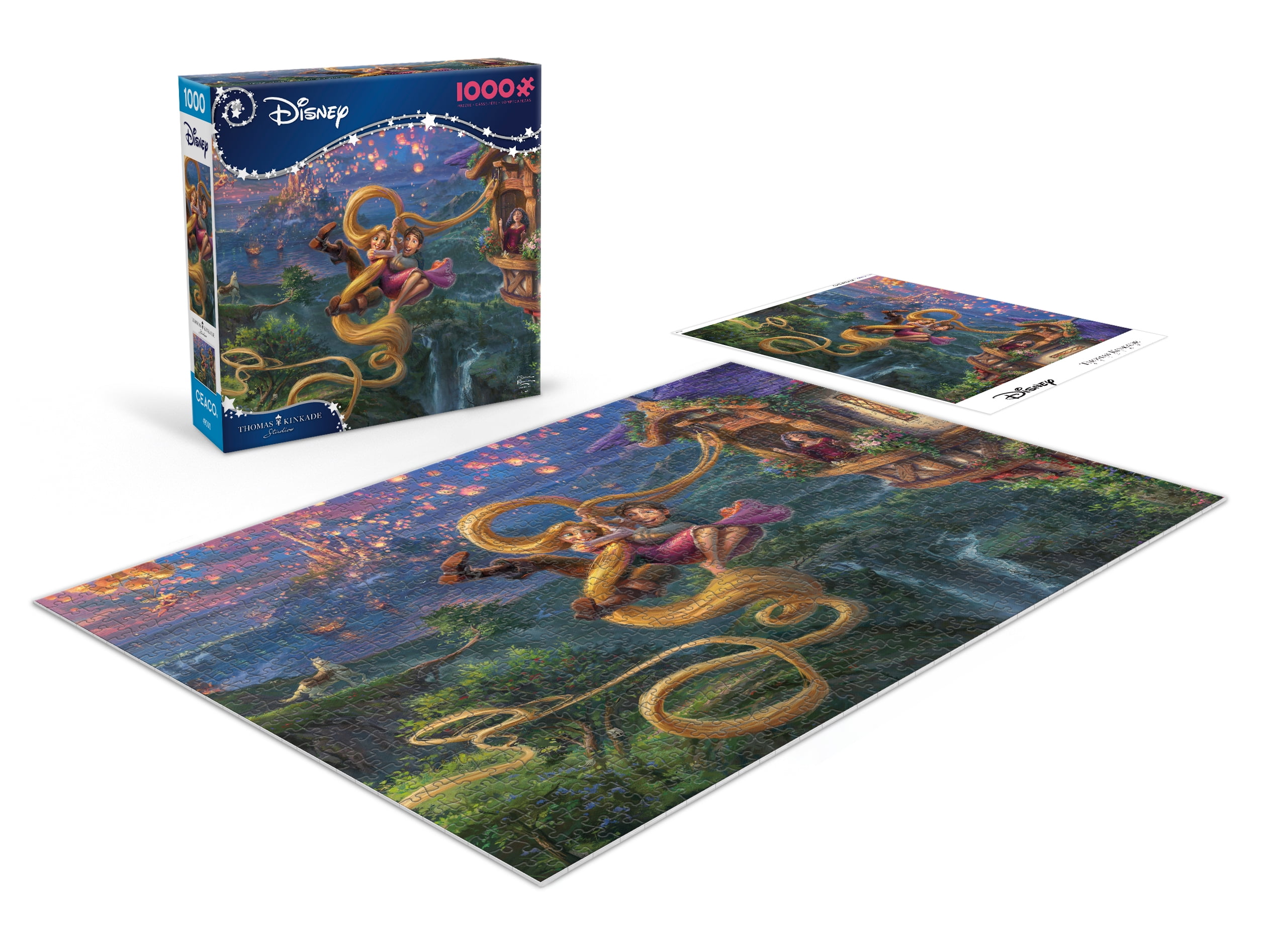 Puzzle en bois de 1000 pièces Ceaco Thomas Kinkade Tangled Up in Love pour adultes à partir de 14 ans
