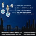 thumbnail image 2 of Gem Stone King 925 Silver and 10K Yellow Gold Mercury Mist Mystic Topaz Earrings for Women | 2.00 Cttw | Gemstone November Birthstone | Heart Shape 6MM, 2 of 6