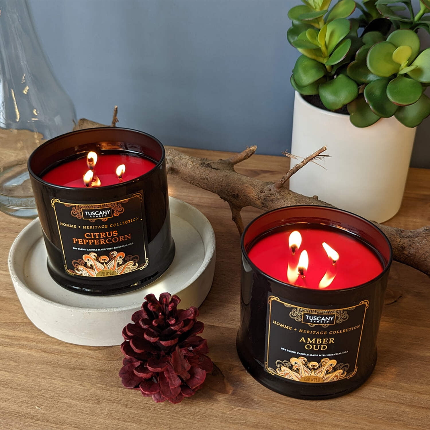 Amber Oud Scented Jar Candle (15 oz) – Homme + Heritage Collection