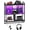 Black, variant on Gaming Floating Shelves with LED Lights, 28.7" LED Wall Mounted Shelf, 3-Tier Display Rack for Wall Storage, Floating Rack with Hanging Rod and 6 S-Hooks, for Gaming Room, Black BB70DBJ01