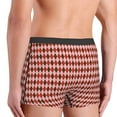 thumbnail image 5 of Haiem Red and Brown Squares Men's Boxer Briefs, Every Day Comfort Stretch Cotton Moisture-Wicking Underwear-Large, 5 of 9