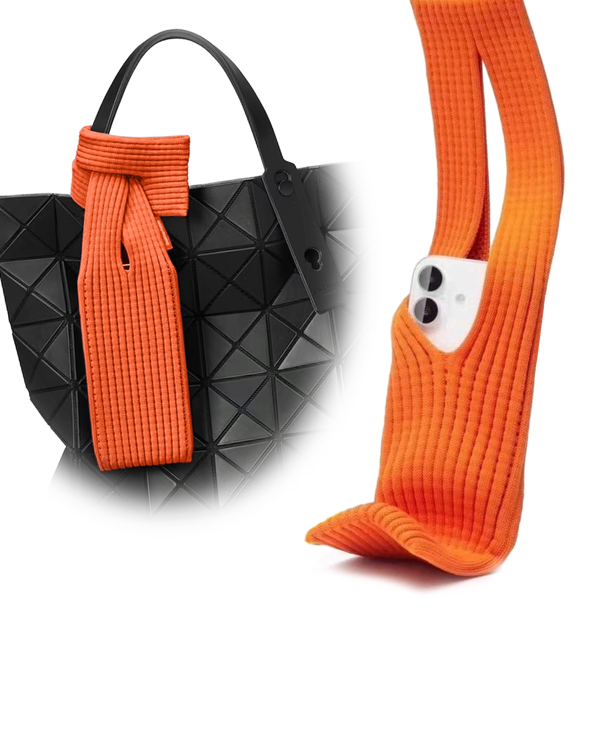 Short Slim Fit Stretch Phone Sleeve - Orange