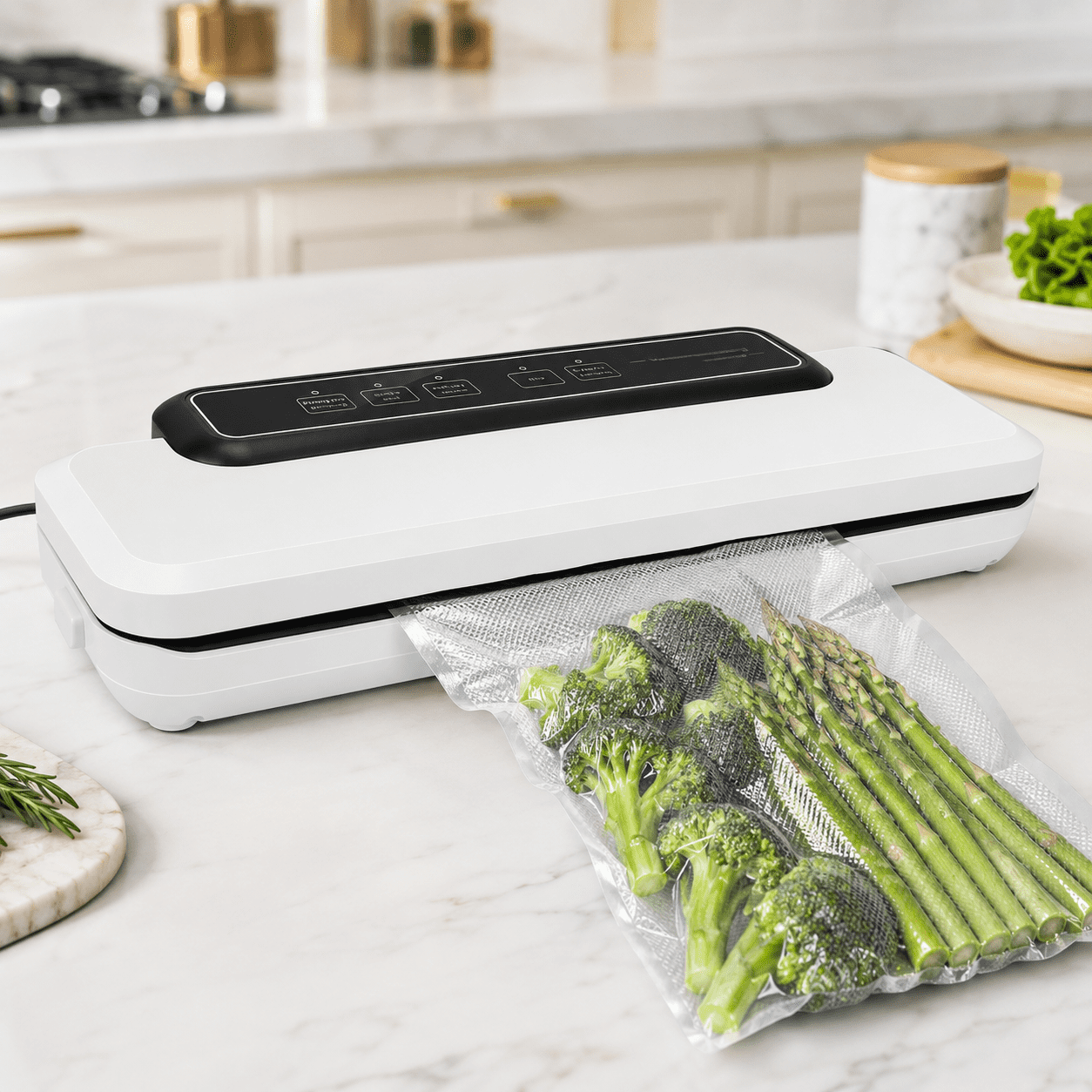 Electric Food Vacuum Sealer Machine with Bags, Automatic Food Preservation Sealing System