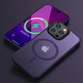 thumbnail image 1 of For Magsafe Matte Phone Case For iPhone 15 14 13 12 11 Pro Max Plus Translucent Frosted Magnetic Wireless Charge Shockproof Case, 1 of 7