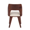 thumbnail image 7 of Lumisource Triad Mid-Century Modern Chair in Walnut Bamboo and Cream Faux Leather - Set of 2, 7 of 7