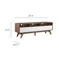 thumbnail image 5 of Modway Transmit 60" Particleboard and Laminate TV Stand in Walnut/White, 5 of 9