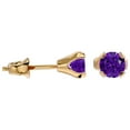 thumbnail image 5 of SuperJeweler 1/2 Carat Amethyst Stud Earrings in 14 Karat Yellow Gold Filled for Women, 5 of 6