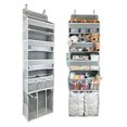 thumbnail image 1 of Organizador de almacenamiento para colgar en la puerta EZVERY, gris, con soporte para pañales, 1 of 6