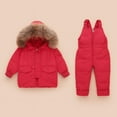 thumbnail image 3 of guisaled Toddler Snowsuit Two Piece Baby Girls Water-Resistant Snow Suit Set Hooded Winter Puffer Jacket and Snow Pants Warm Ski Suits Sales, 3 of 9