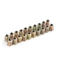 thumbnail image 2 of Hex Drive Head Nut，20Pcs M8 Zinc Alloy Hex Drive Head Furniture Nuts Threaded For Wood Insert, 2 of 8