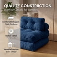 thumbnail image 6 of Convertible Folding Sofa Bed with Back Support, Portable Chair for Living Room Bedroom, Navy, 6 of 8