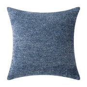 AIRI 18" x 18" Solid Navy Chenille Decorative Throw Pillow