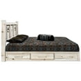 thumbnail image 4 of Homestead Collection Platform Bed w/ Storage, Full w/ Laser Engraved Elk Design, Clear Lacquer Finish, 4 of 4