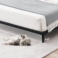 thumbnail image 3 of 6 - pulgada tamaño completo - size metal platform marco de cama: no box spring required, heavy - duty, low profile, sturdy metal slat support, noise - free, matte negra cama base, 3 of 7