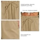 thumbnail image 3 of Pantalones cortos de mujer con cintura elástica, pantalones cortos con volantes, dobladillo enrollado con cordón, pantalones casuales, pantalones de verano de color puro, 3 of 5