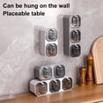 thumbnail image 6 of FNNMNNR 1 Set Seasoning Boxes Set Leakproof Wall-mounted Space-saving Sturdy Structure Transparent Dustproof Drawer Design Restaurant Pepper Sugar Organizers Set Kitchen Gadget, 6 of 12