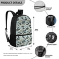 thumbnail image 3 of HUISEFOR Camo Fish School Backpack Set,5 Pcs 17 Inch Durable Large Capacity Backpack with Lunch Bag,Pencil Case,Water Bottle Holder for Elementary Boys Girls, 3 of 6