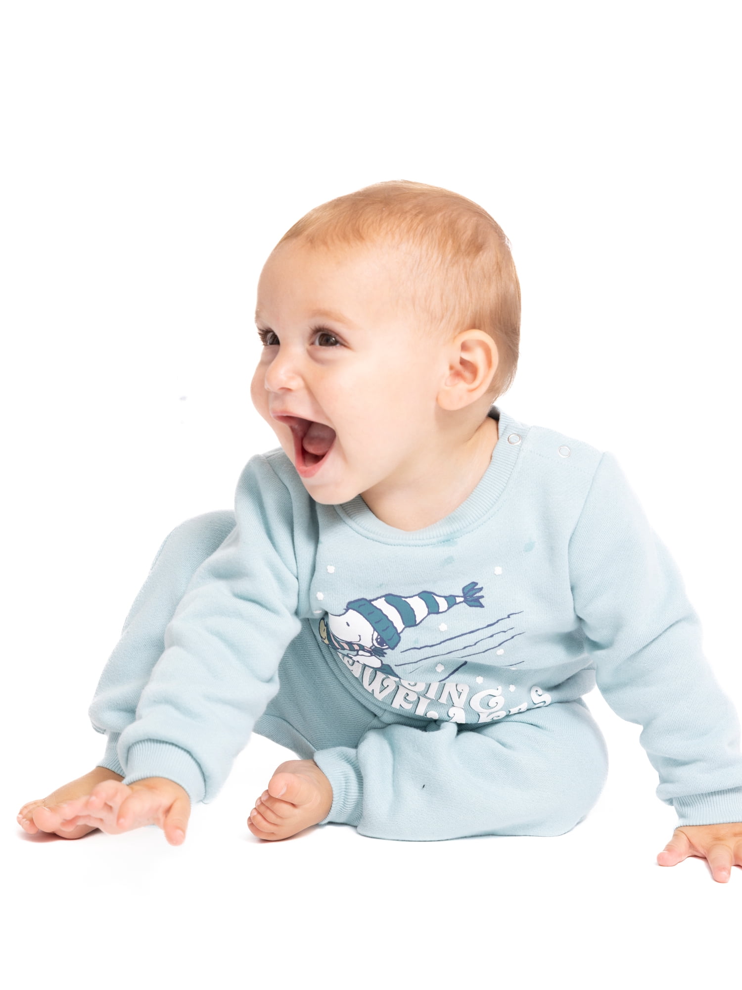 Snoopy Baby Boys or Girls Crewneck Sweatshirt and Joggers Set, 2-Piece, Sizes 0/3M-24M