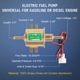 thumbnail image 3 of Universal Electric Fuel Pump Kit 12v 3-6 PSI Low Pressure with Fuel Filter 6.56 FT 5/16" ID Fuel Line Replacement For Carburetor Lawn Mower Gas Diesel Fuel Transfer Pump, 3 of 7