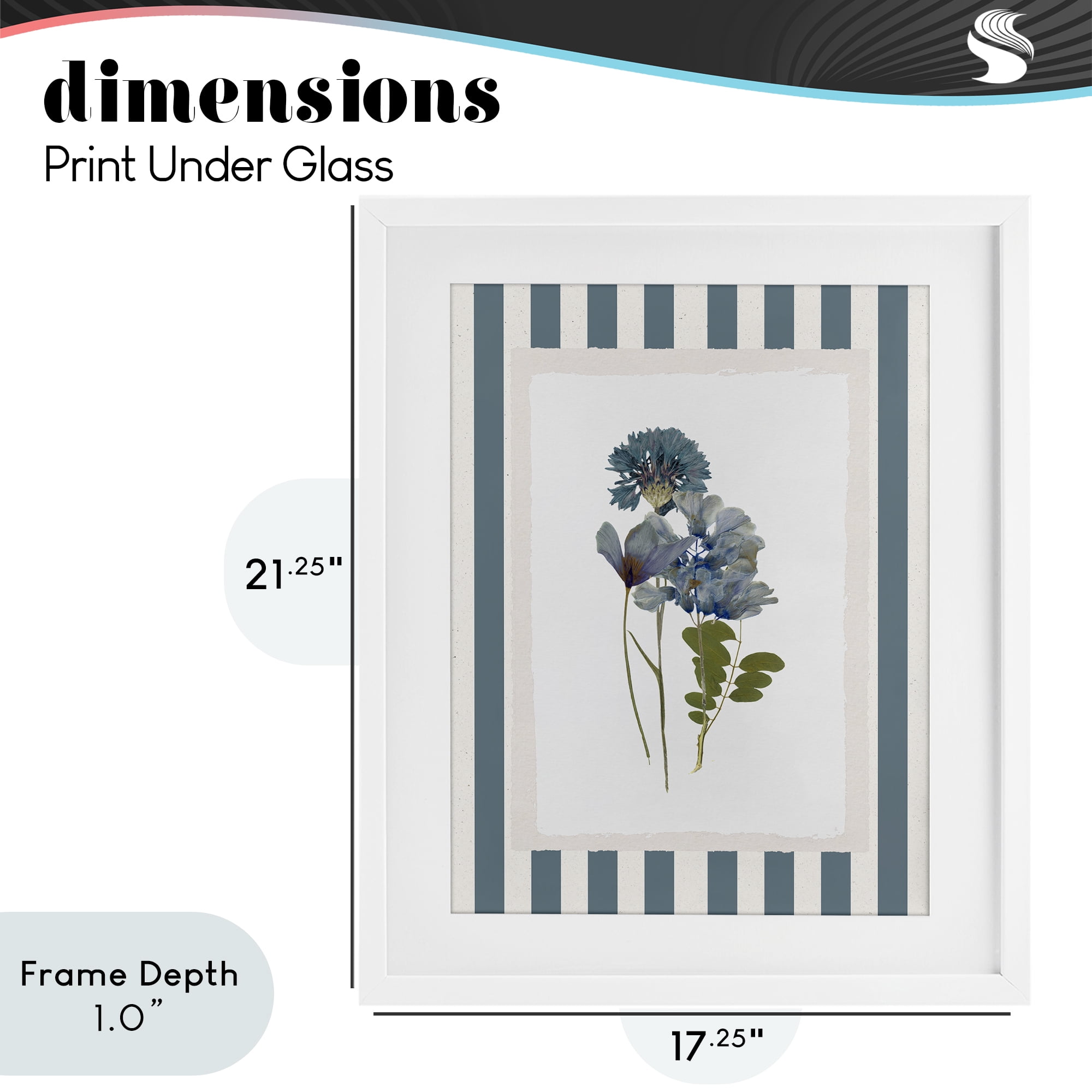 Stupell Industries Summer Memory Flowers White Framed Print Under Glass, design by Val Rhodes