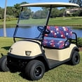 thumbnail image 3 of Aplkyhs Golf Print Golf Cart Seat Covers Club Car 2-Person Seats Golf Cart Seat Towel Suitable for All Seasons Club Car Seat Covers Stylish Golf Cart Accessories with Elastic Band Blue, 3 of 7