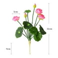thumbnail image 5 of KMSS 1Pcs Artificial Lotus Flowers Water Lilies Silk with Leaves Stems Pads Faux Flower Branch Floral Arrangement Decoration for Home Office Table Centerpiece Decor, 5 of 8