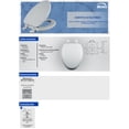 thumbnail image 5 of asiento para baño bisagras ajustables alargado blanco acojinado, 5 of 5