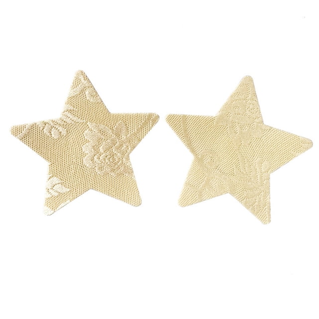 Cubiertas de pezones de empanadas suministros de estilo confiable de sujetador de encaje Partidas anti-Protrusiones Partes Clubes Multi forma que oculta Kylace Star Flesh 1 par Inevent AP008651-13