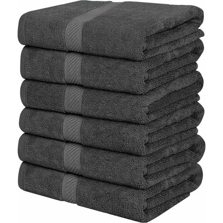 Pack of 6 Cotton Bath Towels 24x48" Pool Gym Towels